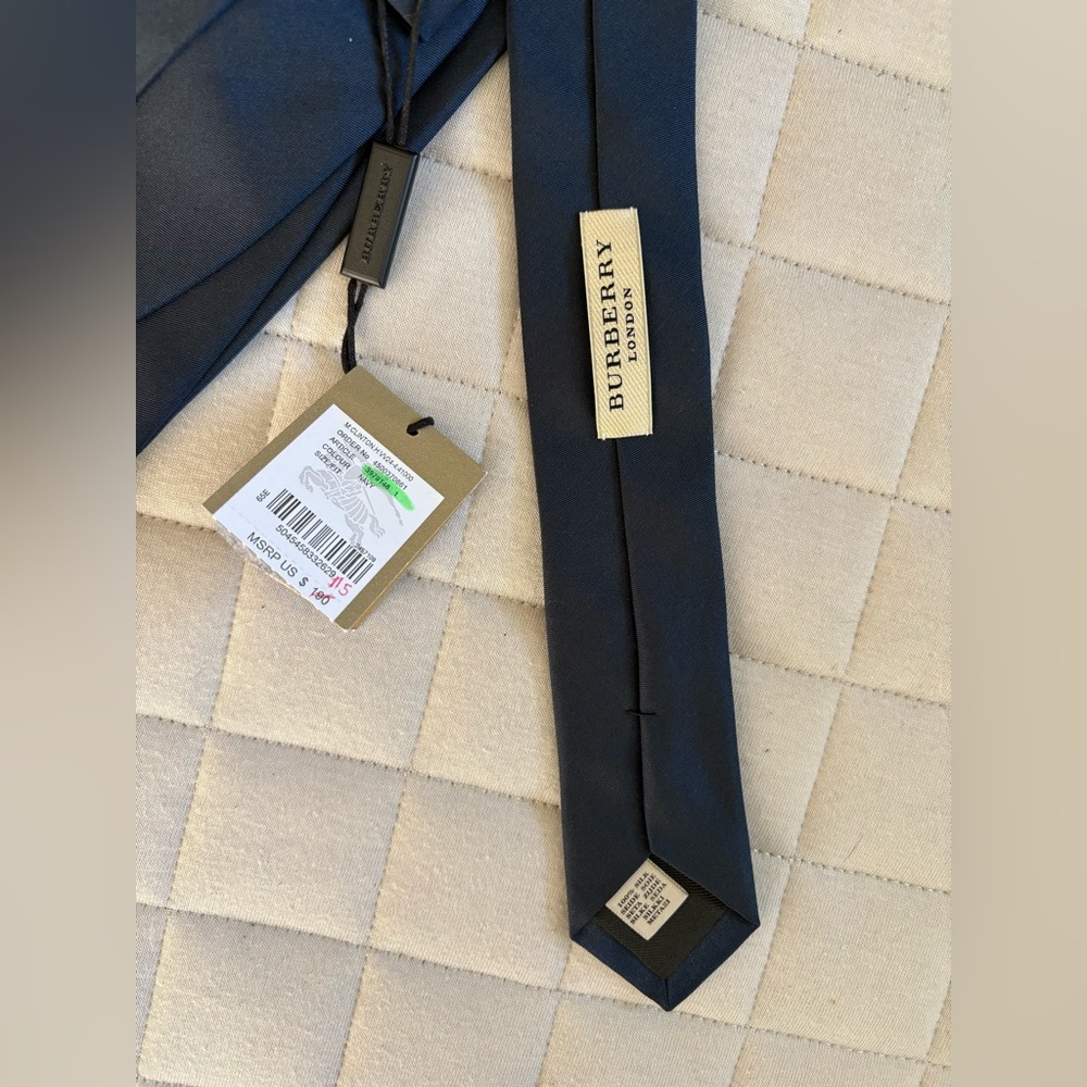 Burberry Dark Blue/Navy Tie - Clinton - Picture 2 of 4